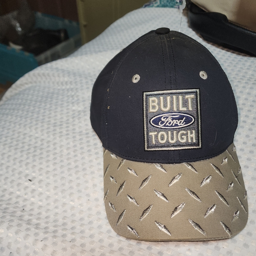 FORD EUC MENS OS BUILT FORD TOUGH SIGNATURE BASEBALL CAP HAT